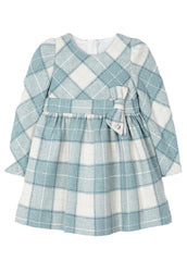 Mayoral Girls Check Dress Bluebell