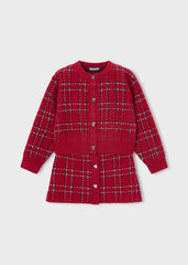 Mayoral Girls Red Tricot Skirt Set – a coordinated cardigan and skirt duo