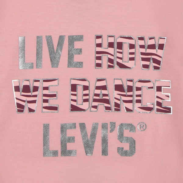 LEVIS Girls Zebra T-Shirt with Scrunchie
