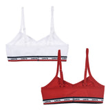 LEVIS Pack of 2 Sportswear Surplice Bra Red/White