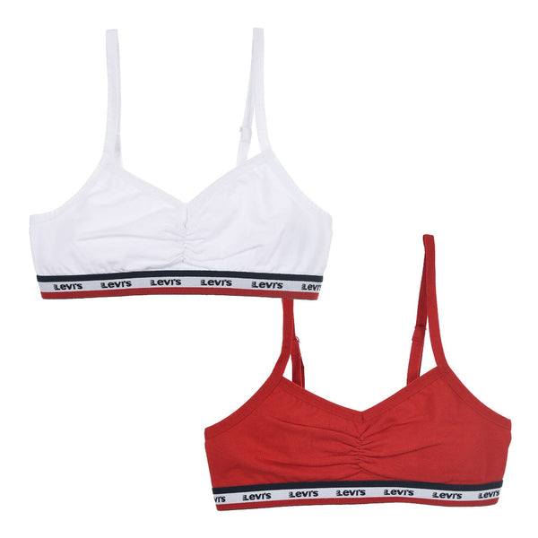 LEVIS Pack of 2 Sportswear Surplice Bra Red/White