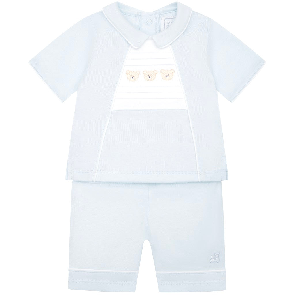 Emile et Rose Baby Blue Classic 2 Piece Short Set