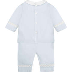 KIPLING Baby Blue Jumper Trousers Hat Set