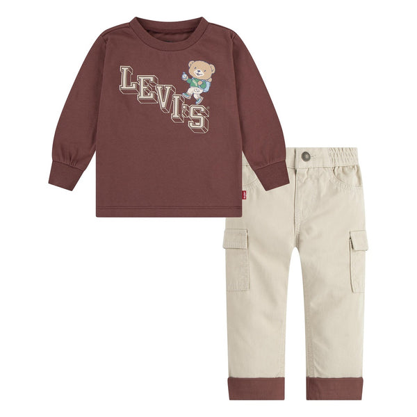 LEVIS Baby Boys Climbing Levis Tee & Cargo