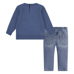 LEVIS Baby Boys Mountain Crew & Pant Set