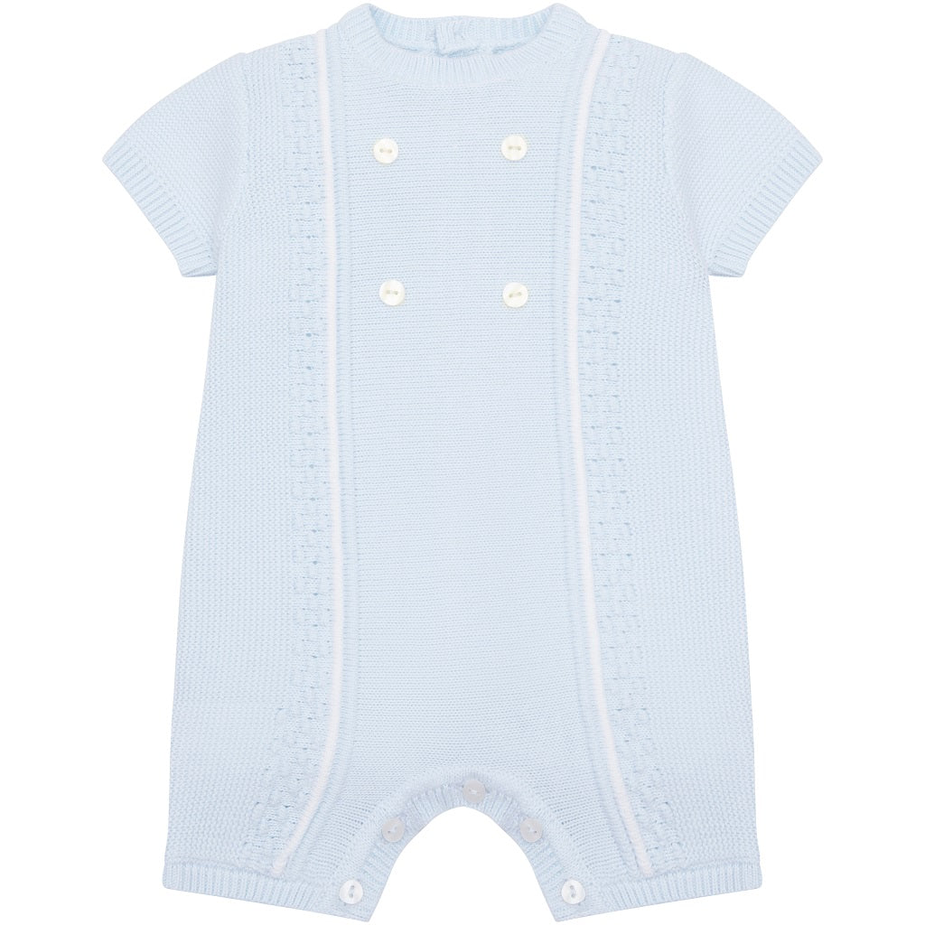 Baby Blue Knitted Romper