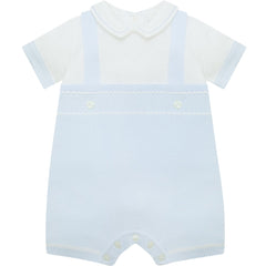 EMILE ET ROSE Lowe romper is the perfect style for summer with its combination of shirt top and knitted bottom.
