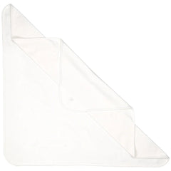 EMILE ET ROSE The softest cotton is used for this square white blanket with rounded corners with an embroidered Emile et Rose logo in one corner.