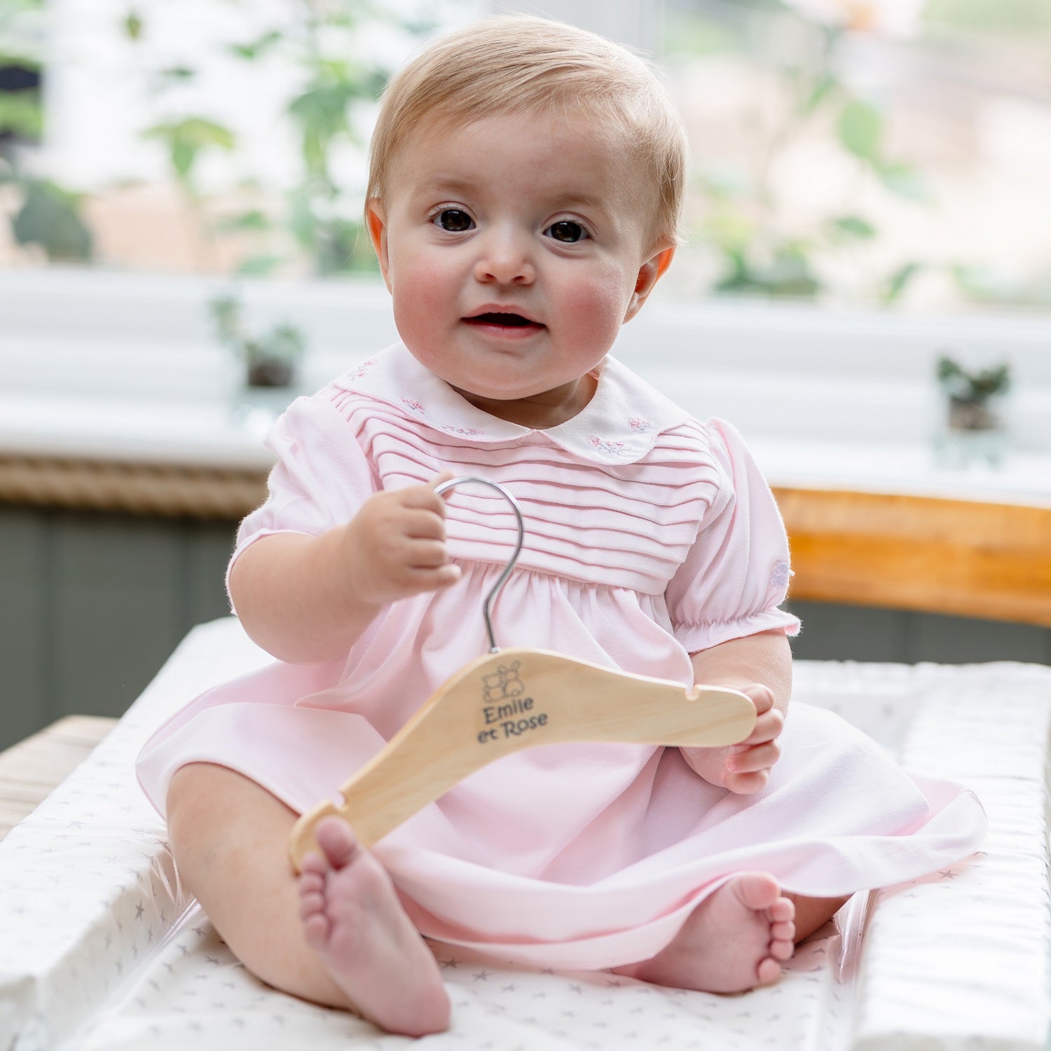 LUCIA Dress with Embroidered Floral Collar