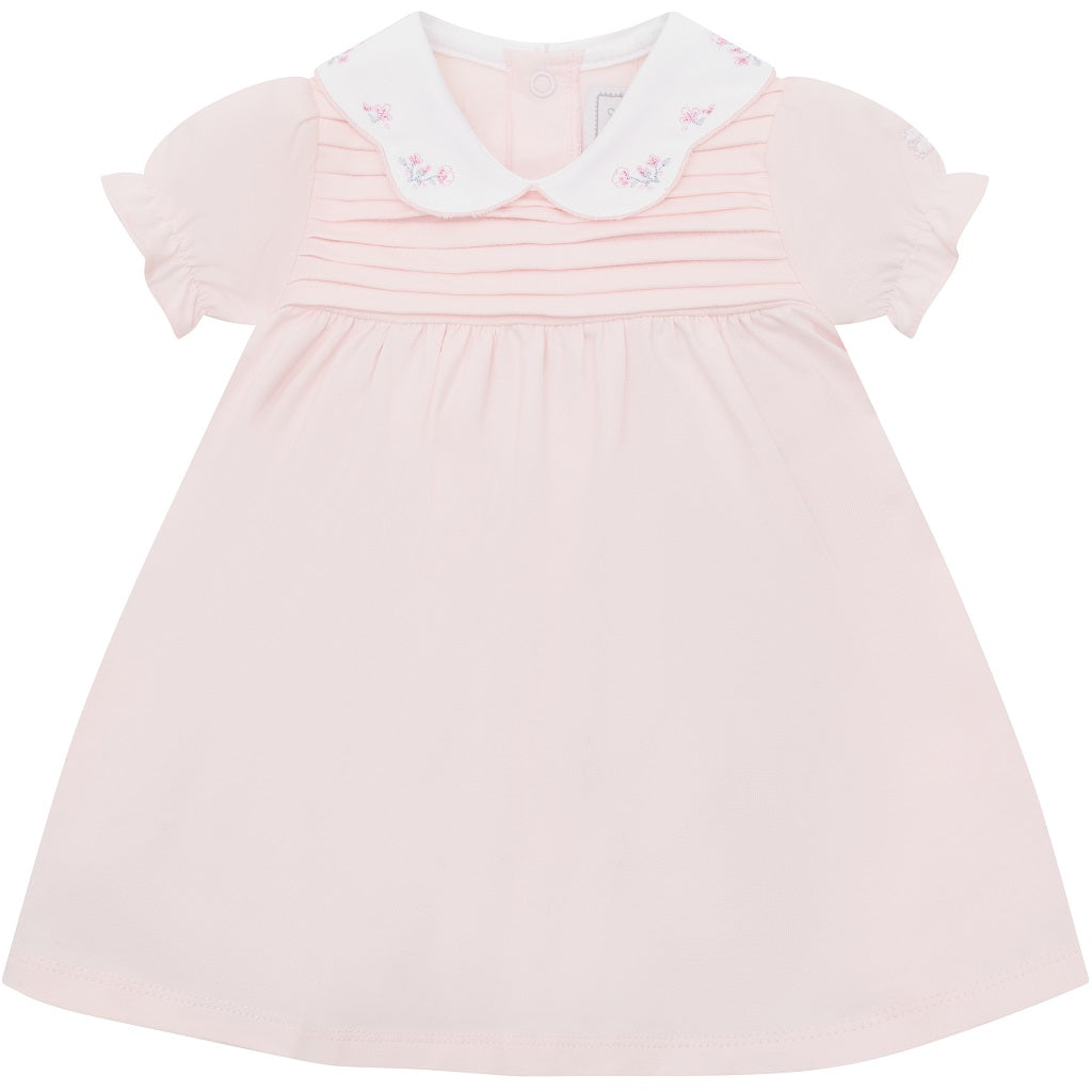 LUCIA Dress with Embroidered Floral Collar