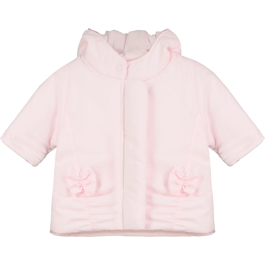 Evelyn Microfibre Jacket with ruching and bows