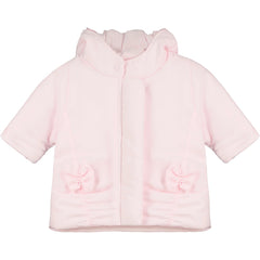 Evelyn Microfibre Jacket with ruching and bows