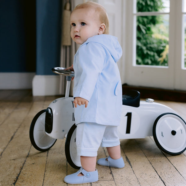 EMILE ET ROSE Frasier is our new lightweight, casual baby boy's hooded jacket that will match with any Emile et Rose outfit.