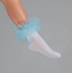 DAGA Tulle Ankle Socks Aqua