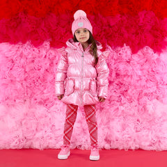 ADEE Mallory Pom Pom Knitted Hat Pink