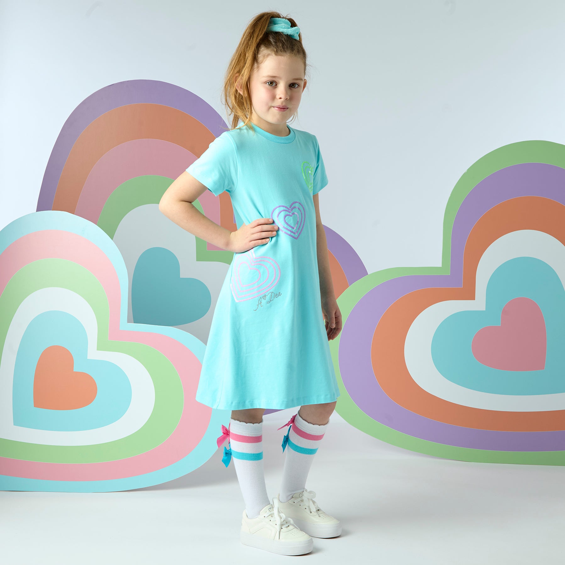 ADEE Evangeline Heart T-Shirt Dress