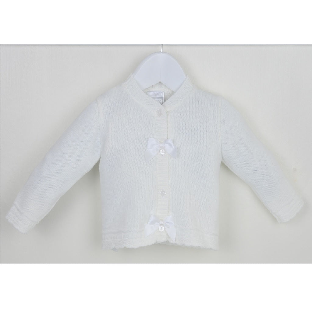 PEX Bow Cardigan White