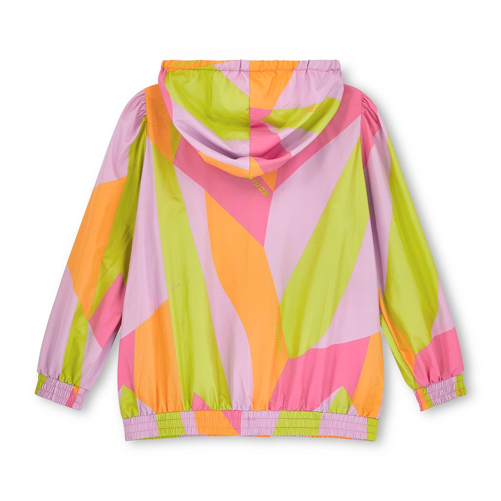 The Future sports jacket &nbsp;features an all-over print design with Bonini By A*Dee logo tape design across the front and sleeves. Hot Pink