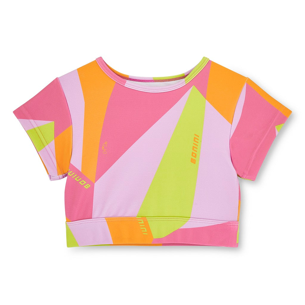 BONINI by ADee The Dream crop top features a supercool all-over print design. Pairs perfectly with the Sprint legging and Soul cycling short.&nbsp;Hot Pink