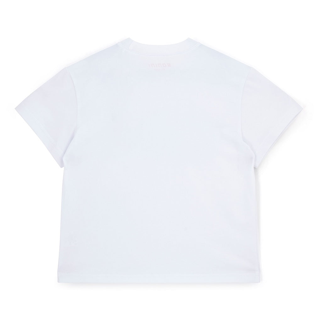 BONINI by ADee The white Dynamic t-shirt features a supercool swirl Bonini logo graphic on the front. The perfect Bonini basic. Bright White/Hot Pink