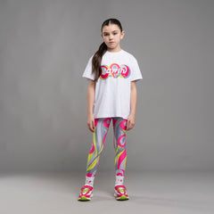 BONINI by ADee The white Dynamic t-shirt features a supercool swirl Bonini logo graphic on the front. The perfect Bonini basic. Bright White/Hot Pink