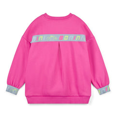 BONINI by ADee The Adapt sweatshirt features a graphic design front logo. Made from super soft cotton sweat, it features an oversize design and branded elasticated cuffs. Hot Pink