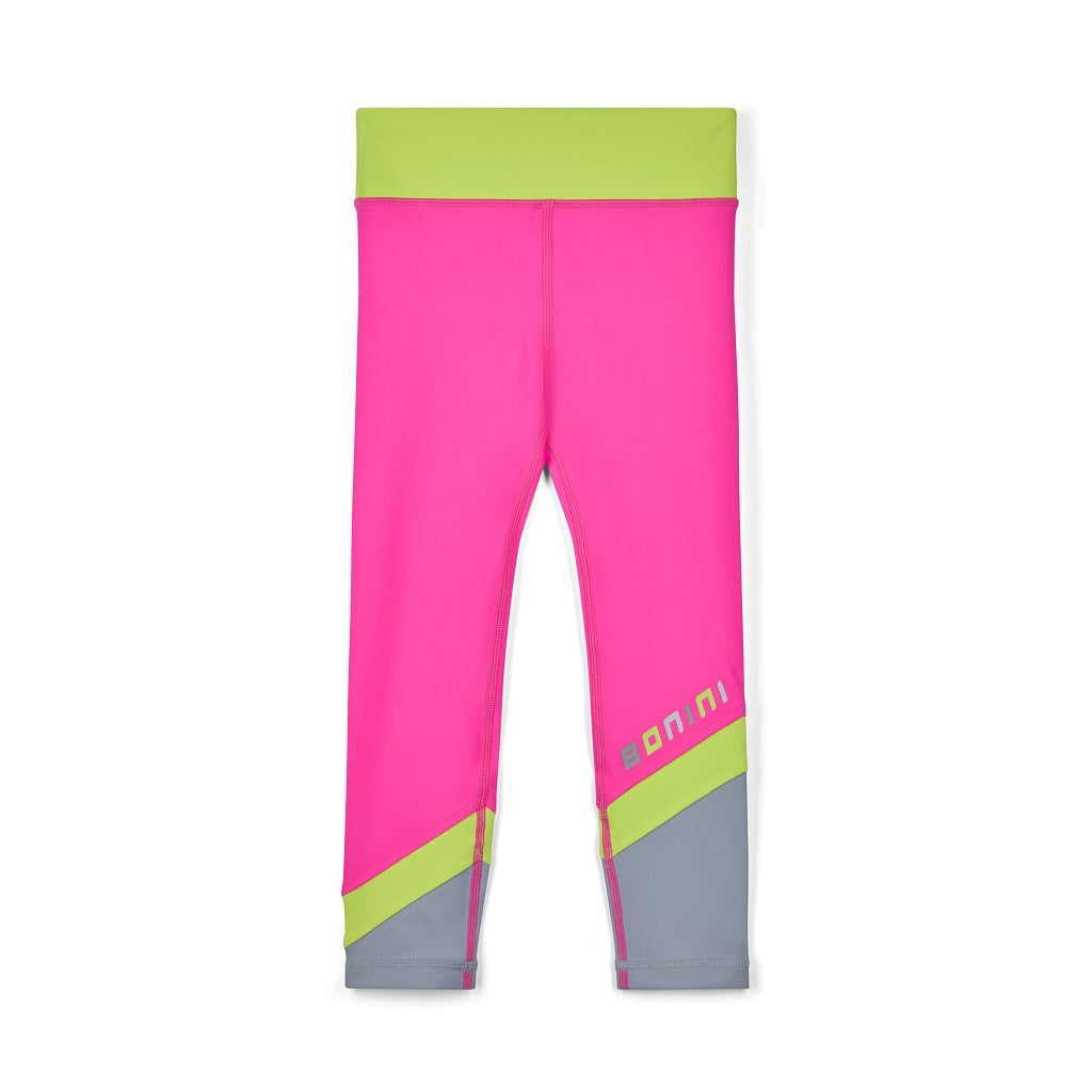BONINI by ADee The Sprint Leggings features a sleek, high-rise fit with bold color-blocking for comfort, flexibility, and a modern athletic look. Hot Pink