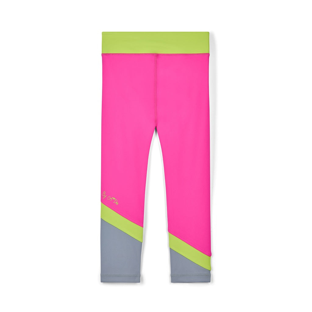 BONINI by ADee The Sprint Leggings features a sleek, high-rise fit with bold color-blocking for comfort, flexibility, and a modern athletic look. Hot Pink