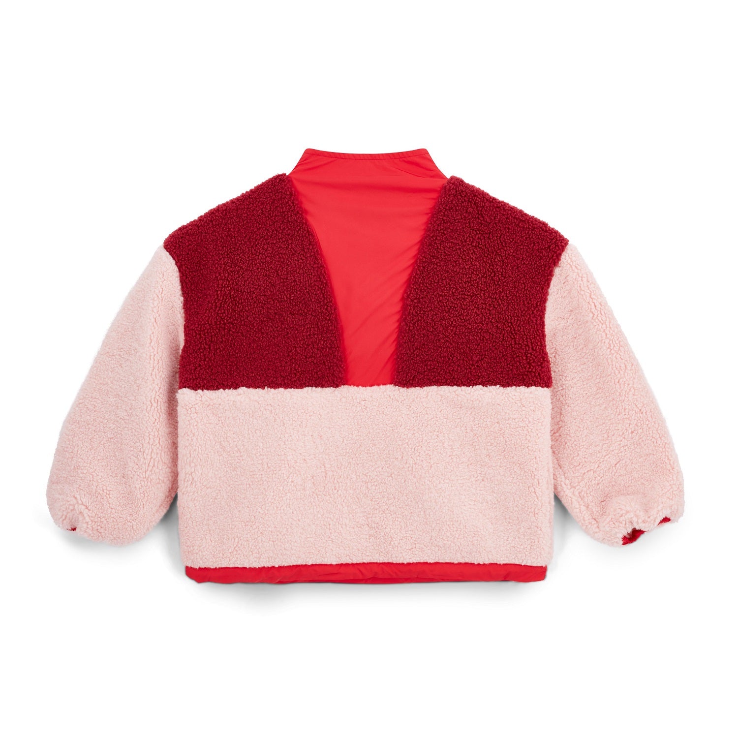 BONINI by ADee The Trail Sweatshirt features a relaxed, easy fit with a half-zip front and bold color-blocked design. Ideal for cozy comfort on the go. Burgundy