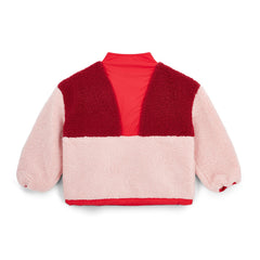 BONINI by ADee The Trail Sweatshirt features a relaxed, easy fit with a half-zip front and bold color-blocked design. Ideal for cozy comfort on the go. Burgundy