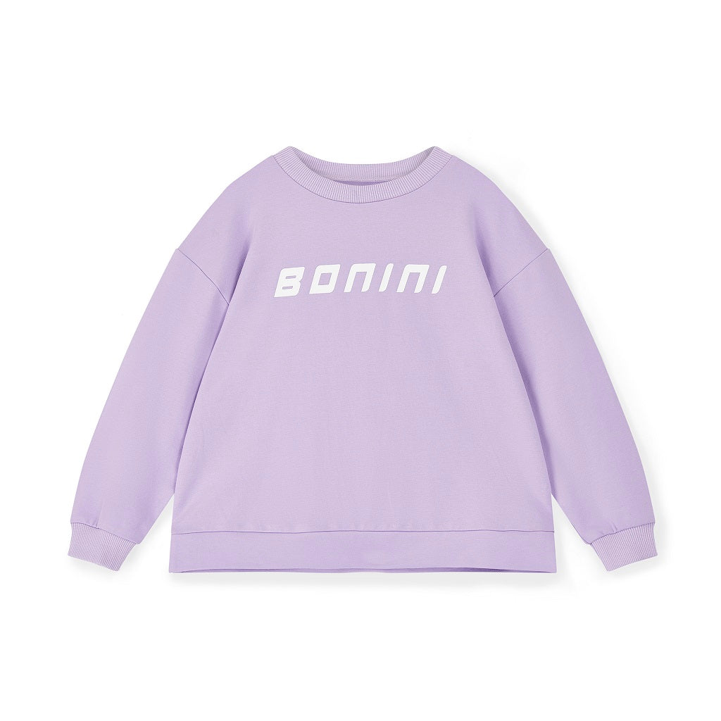 BONINI by ADee The Aspire sweatshirt, features a printed logo artwork. Made from super soft cotton sweat, it features an oversize design. Lilac Bloom