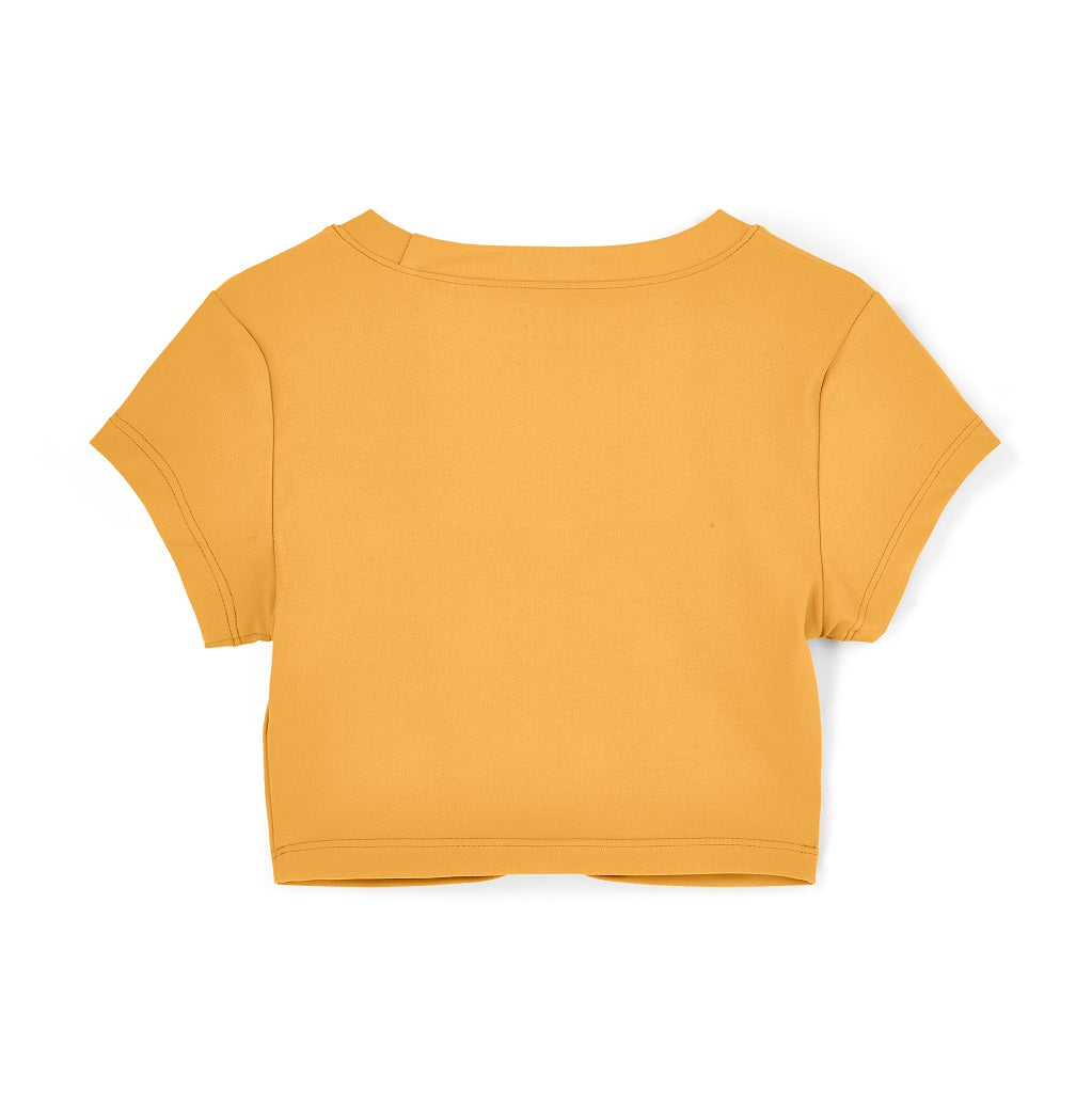 BONINI by ADee The Aspire short sleeve ruched t-shirt. Made from our signature fabric, a blend of polyester and elastane for ultimate stretch and comfort, it features ruched detail on the front and is finished with Bonini branding on the front. Florida Orange