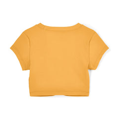 BONINI by ADee The Aspire short sleeve ruched t-shirt. Made from our signature fabric, a blend of polyester and elastane for ultimate stretch and comfort, it features ruched detail on the front and is finished with Bonini branding on the front. Florida Orange