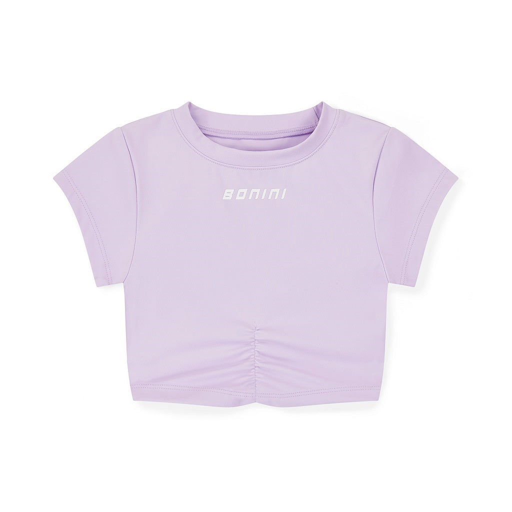 BONINI by ADee The Aspire short sleeve ruched t-shirt. Made from our signature fabric, a blend of polyester and elastane for ultimate stretch and comfort,