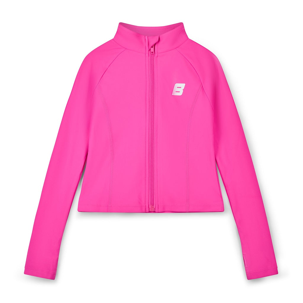 BONINI by ADee A sleek and sporty essential, the Aspire Zipper is designed for both comfort and style. Featuring a fitted silhouette with thumb holes and signature Bonini detailing. Pair with matching pieces for a coordinated look. Hot Pink