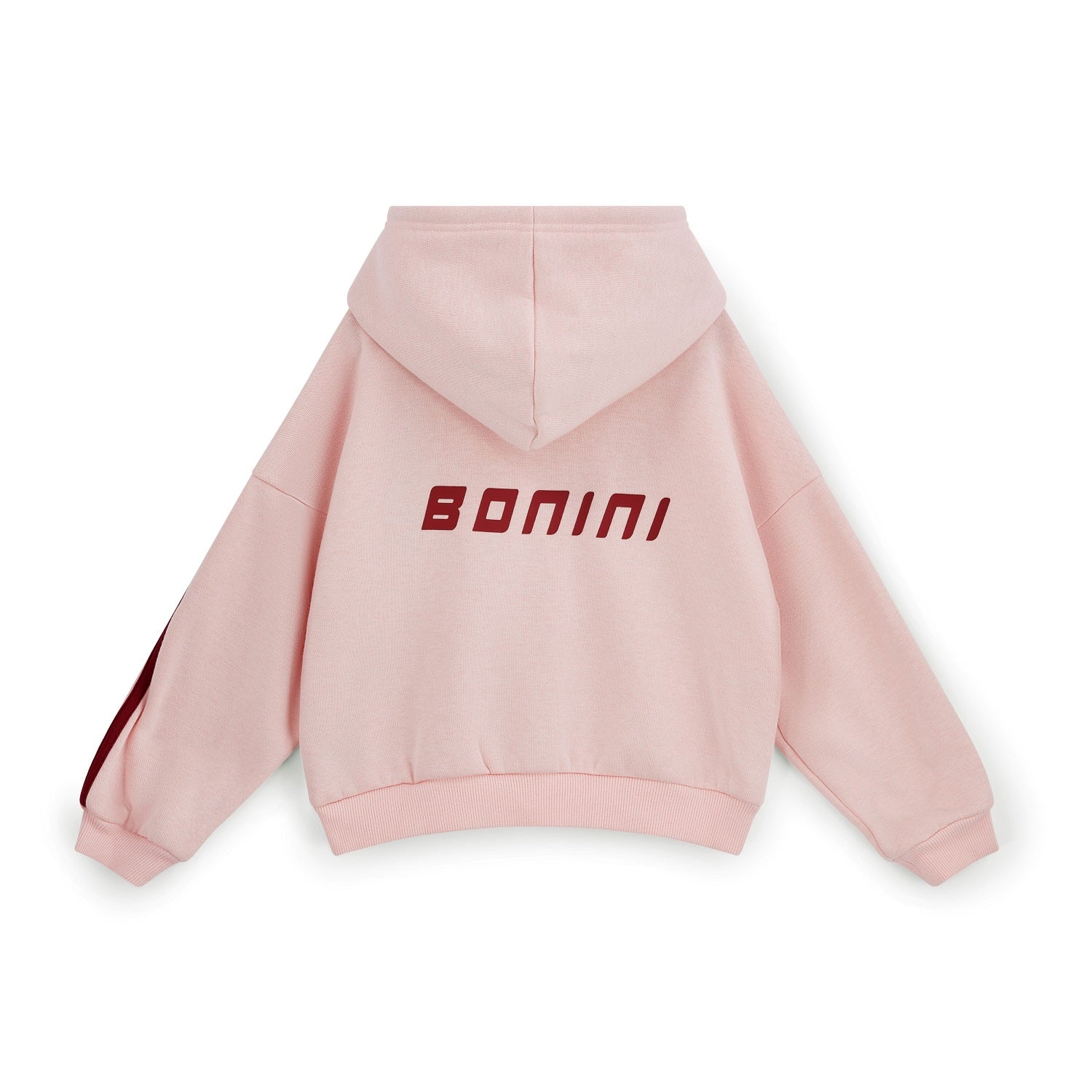 BONINI by ADee The Revive Hoodie features a relaxed fit with a cropped silhouette. Finished with signature Bonini branding, it’s perfect for layering or pairing with matching pieces for an effortless everyday look. Light Pink