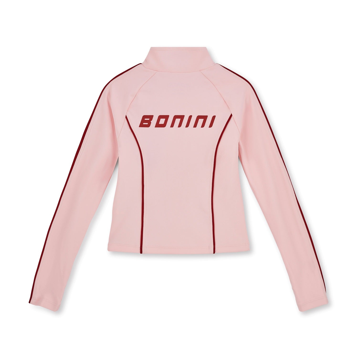 BONINI by ADee The Revive Zipper is designed with a fitted silhouette and clean panel detailing. Finished with signature Bonini branding, it’s ideal for both active days and off-duty styling.&nbsp;Light Pink