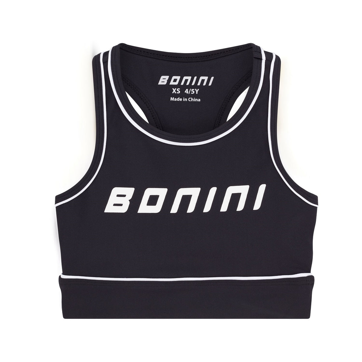 BONINI by ADee A sporty staple with a clean finish, the Revive Vest Top offers a comfortable, fitted shape. Finished with signature Bonini detailing. Black