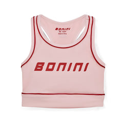 BONINI by ADee A sporty staple with a clean finish, the Revive Vest Top offers a comfortable, fitted shape. Finished with signature Bonini detailing. Light Pink