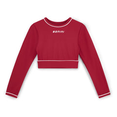 BONINI by ADee The Revive Long Sleeve Crop Top features a cropped fit with a comfortable feel. Finished with Bonini branding, it’s perfect for &nbsp;pairing with matching pieces. Burgundy
