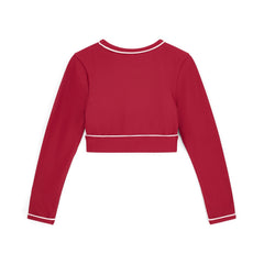 BONINI Revive Piping Long Sleeve Crop Top
