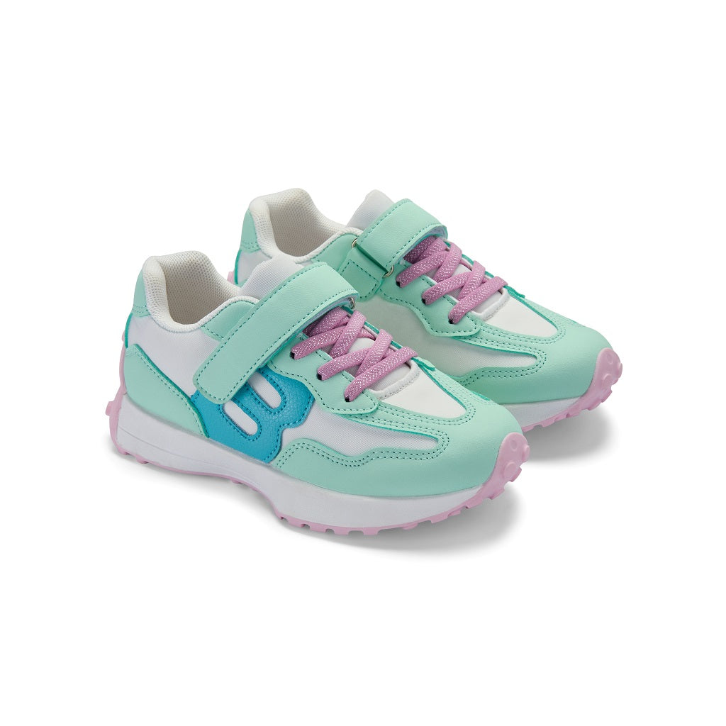 BONINI These cute trainers feature a B logo on the side and practical elasticated laces and Velcro fastening. Miami Mint