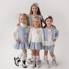 DAGA Blue Mirage Dress Blouse Set