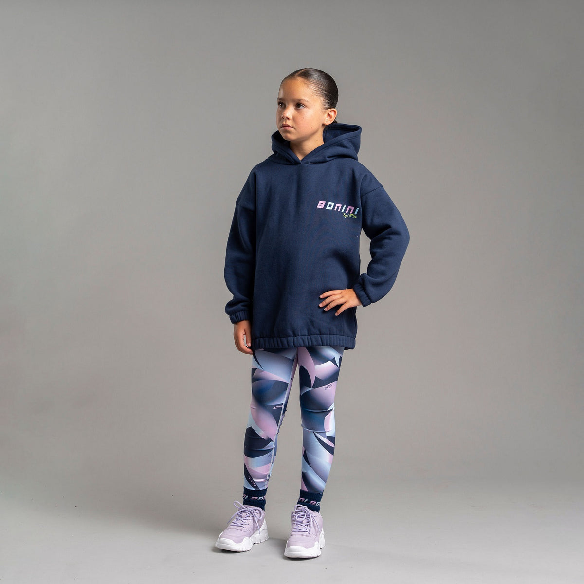 BONINI Sparkle Oversized Hoodie Navy