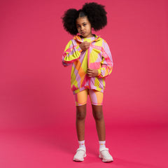 The Future sports jacket &nbsp;features an all-over print design with Bonini By A*Dee logo tape design across the front and sleeves. Hot Pink