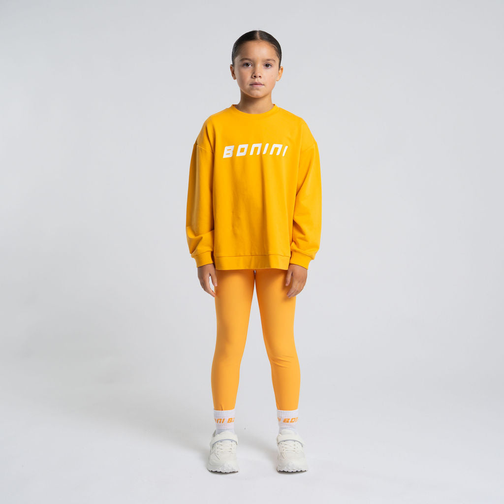BONINI by ADee The Aspire sweatshirt, features a printed logo artwork. Made from super soft cotton sweat, it features an oversize design. Florida Orange