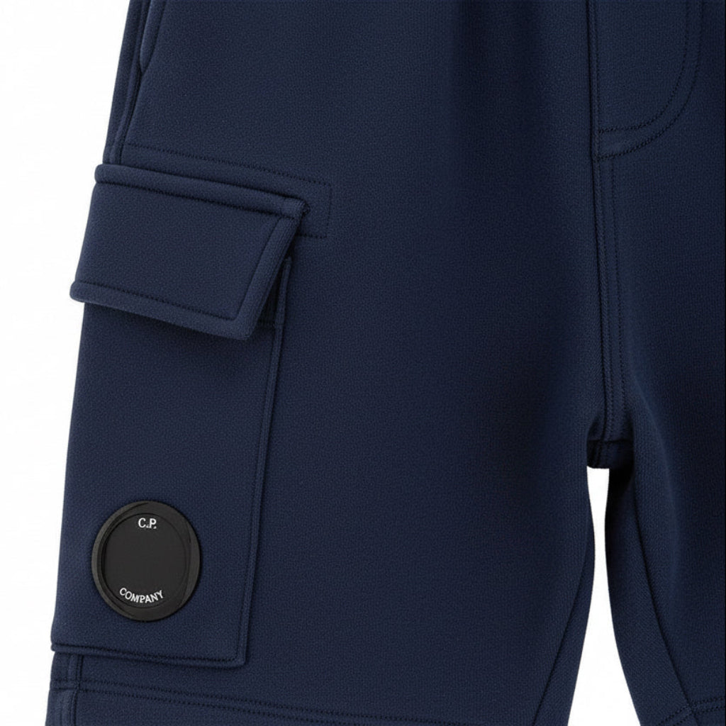 CP COMPANY Kids Navy Cargo Lens Sweatshorts