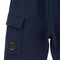 CP COMPANY Kids Navy Cargo Lens Sweatshorts