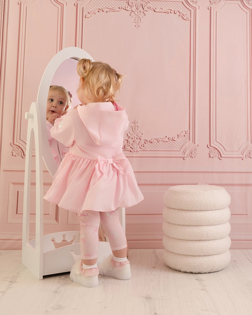 LITTLE A Perfectly Pink. The Ophilla hooded jacket features beautiful bow details, pretty frills and a diamante zip to finish the look. Pink Blossom
