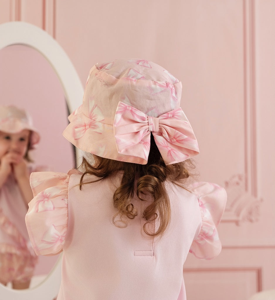 Little A Bow Print Sun Hat